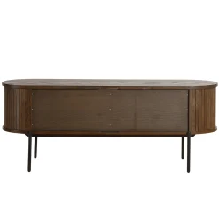 Online Nimara Florence jalousi tv-bord med lameller i røget eg 138x40x55 cm