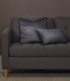 Discount Nimara Gabi pyntepude - Sølvgrå velour 45x45 cm