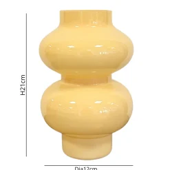 Best Nimara Gaia glasvase gul 21 cm