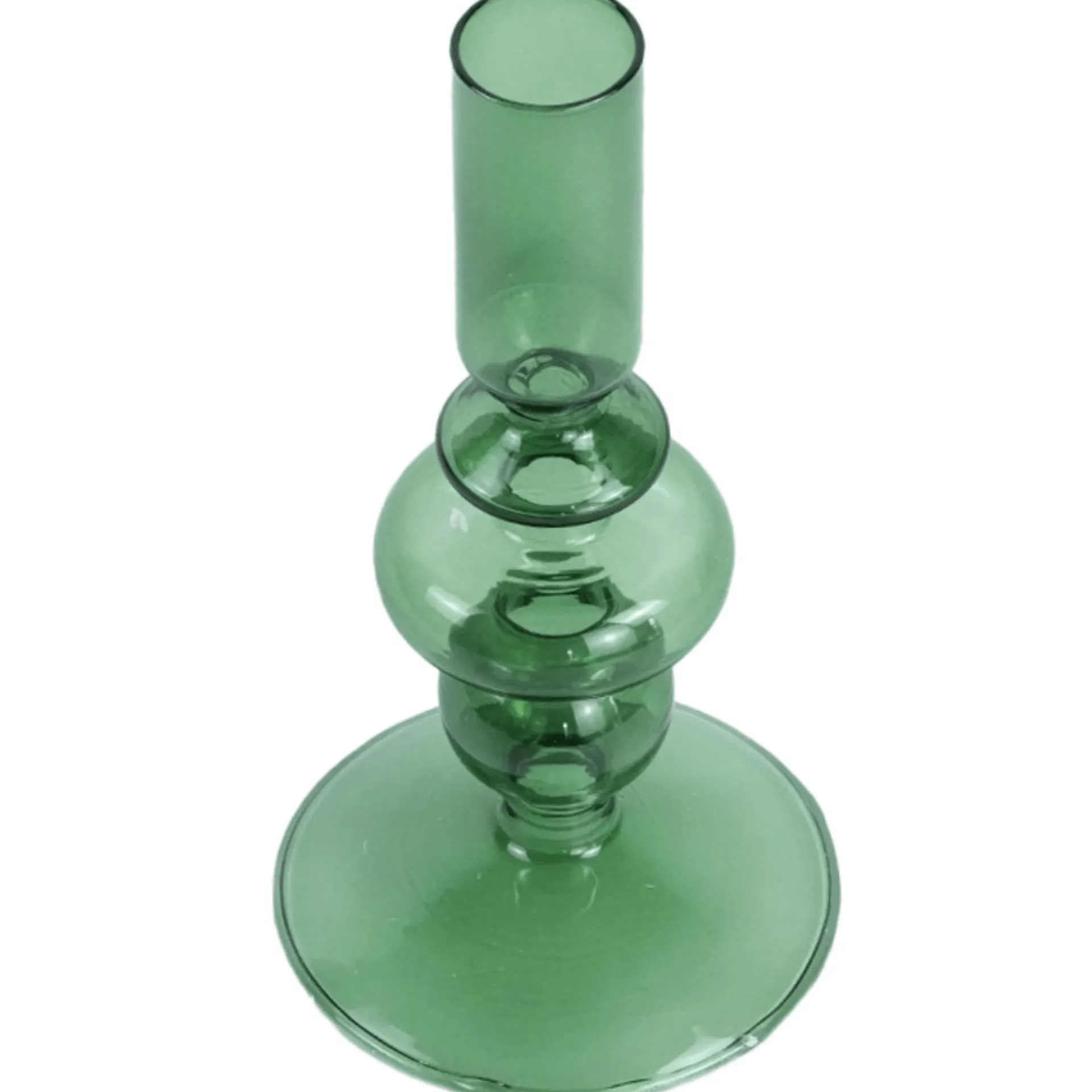 Hot Nimara Gracie glas lysestage grøn 18 cm