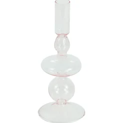 New Nimara Gracie glas lysestage lyserød 18 cm