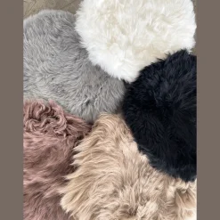 New Nimara Ægte lammeskindshynde - Grå Ø40 cm