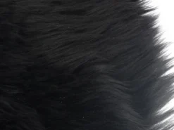 Hot Nimara Ægte lammeskindshynde - Sort Ø40 cm