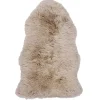 Hot Nimara Ægte New Zealand lammeskind langhåret - Beige 95x65 cm