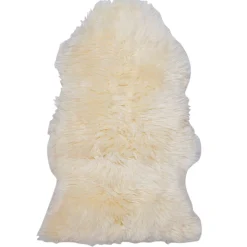 Online Nimara Ægte New Zealand lammeskind langhåret - Hvid 95x65 cm