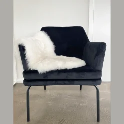 Online Nimara Ægte New Zealand lammeskind langhåret - Hvid 95x65 cm