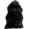 Hot Nimara Ægte New Zealand lammeskind langhåret - Sort 95x65 cm