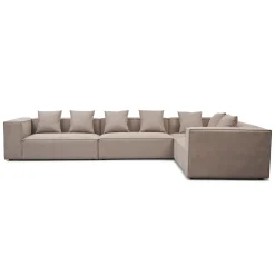 Discount Nimara Hailey - Hjørnesofa modulsofa i sand med 4 moduler (Opstilling 2)  L: 368 X D: 247 X H: 65 Cm