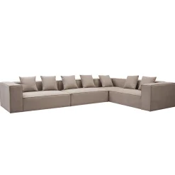 Discount Nimara Hailey - Hjørnesofa modulsofa i sand med 4 moduler (Opstilling 2)  L: 368 X D: 247 X H: 65 Cm