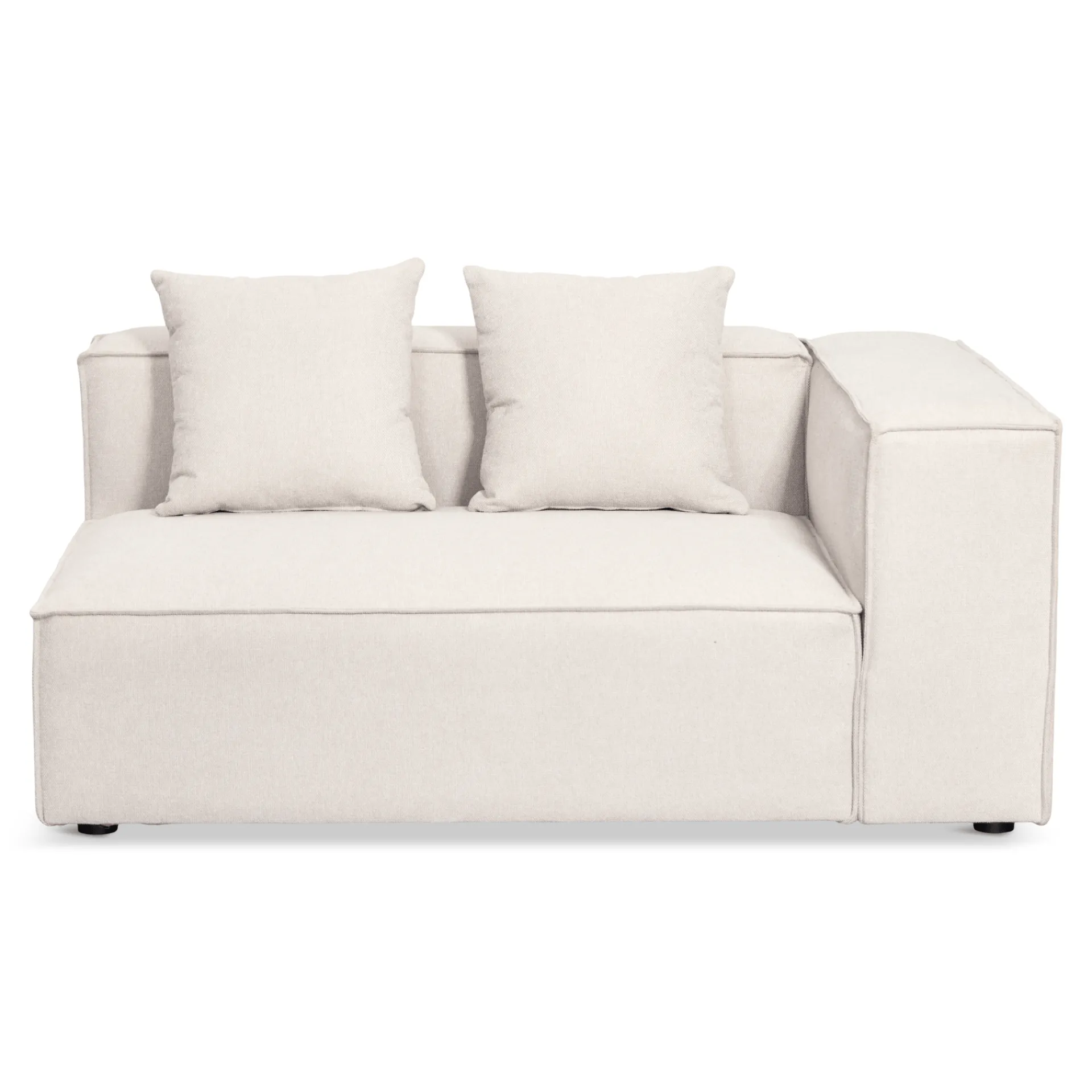 Discount Nimara Hailey - Hjørnesofa modulsofa i beige med 4 moduler (Opstilling 1) L: 368 X D: 247 X H: 65 cm