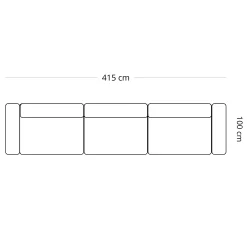 Online Nimara Hailey - Modulsofa I sand Med 3 Moduler L: 415 X D: 100 X H: 65 cm