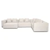 Best Nimara Hailey - U-sofa modulsofa i beige med 4 moduler - Venstrevendt chaiselong L: 368 X D: 247 X H: 65 cm