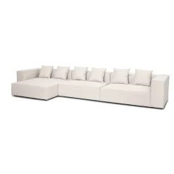 Best Nimara Hailey - Venstrevendt chaiselong modulsofa i beige med 3 moduler L: 415 X D: 148 X H: 65 cm