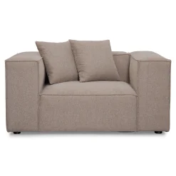 Online Nimara Hailey lænestol i sand L: 136 X D: 100 X H: 64 Cm