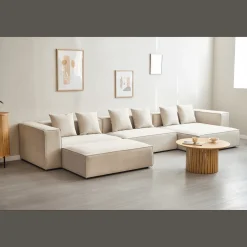 Online Nimara Hailey venstre chaiselong modul i beige L: 147 X D: 148 X H: 65 cm