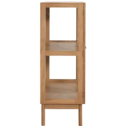 Outlet Nimara Havana egetræ vitrineskab med 2 låger -110x40x100 cm