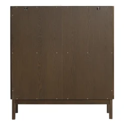 Discount Nimara Havana vitrineskab i røget eg med 2 låger - 110x40x100 cm