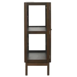 Discount Nimara Havana vitrineskab i røget eg med 2 låger - 110x40x100 cm