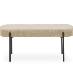 Hot Nimara Helena bænk i beige boucle 100x36x43 cm