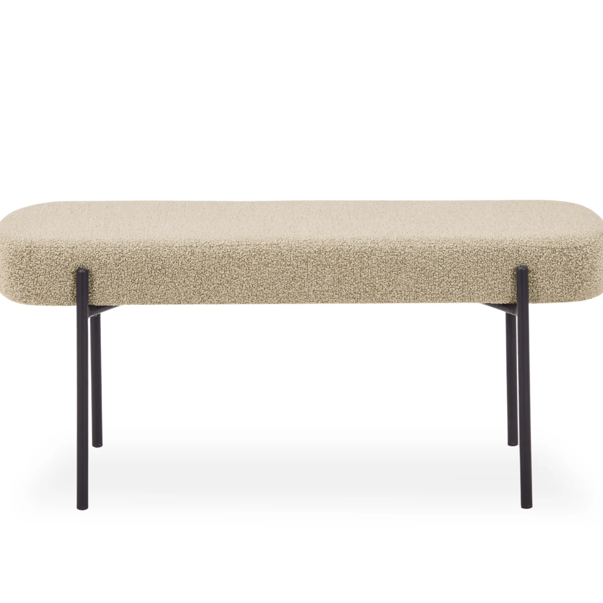 Hot Nimara Helena bænk i beige boucle 100x36x43 cm