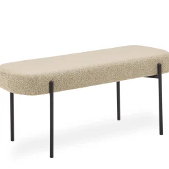 Hot Nimara Helena bænk i beige boucle 100x36x43 cm
