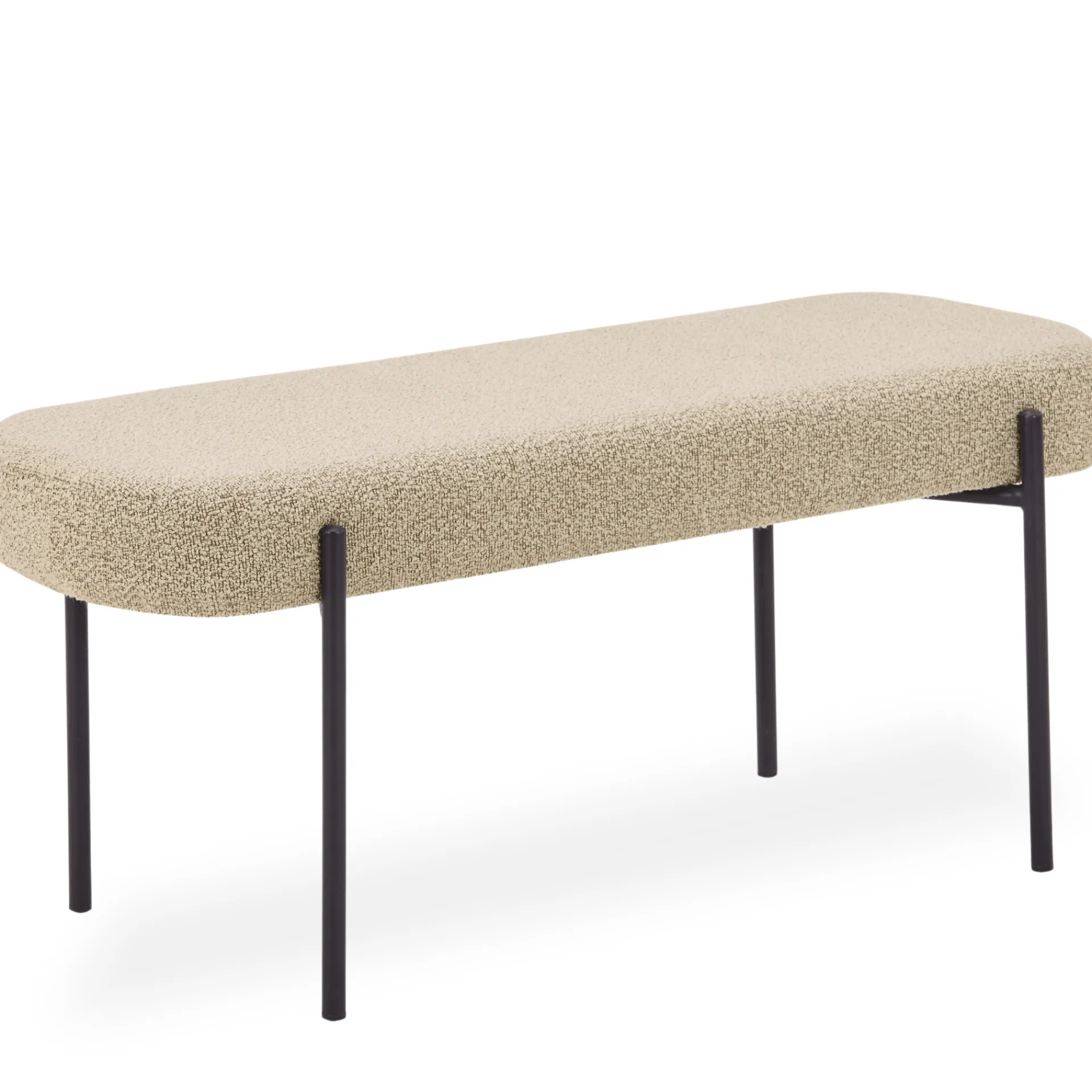 Hot Nimara Helena bænk i beige boucle 100x36x43 cm