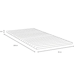 Nimara Henry hvid topmadras i PU-skum 90x200x4 cm