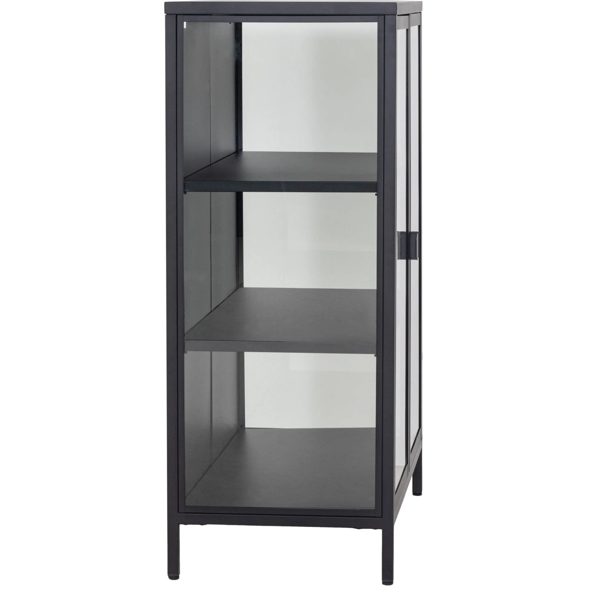 Nimara Herman glas skænk/vitrineskab - Sort metal 80x40x105 cm