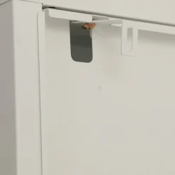 Online Nimara Herman Vitrineskab - Hvidt metal/glas - 110x40x140 cm