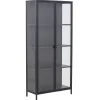 Discount Nimara Herman Vitrineskab - Sort metal/glas - 80x40x180 cm