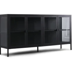 Sale Nimara Herman Vitrineskab - Sort metal/glas - 170x40x85 cm