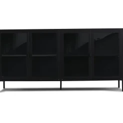 Sale Nimara Herman Vitrineskab - Sort metal/glas - 170x40x85 cm