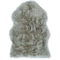 Discount Nimara Imiteret langhåret lammeskind i Grå - 65x95 cm