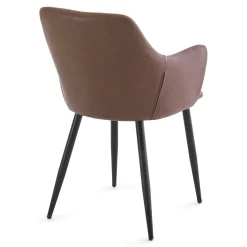 New Nimara Isabella - spisebordsstol i brun kunstlæder
