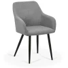 Sale Nimara Jenna spisebordsstol - mørkegrå med sorte ben