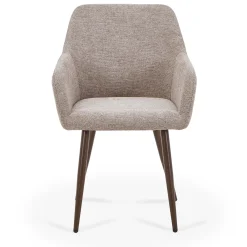 Online Nimara Jenna spisebordsstol - sand tekstil med røget egelook