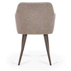 Online Nimara Jenna spisebordsstol - sand tekstil med røget egelook