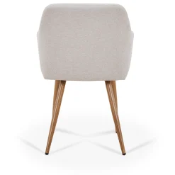 Outlet Nimara Jenna spisebordstol - beige tekstil med egelook