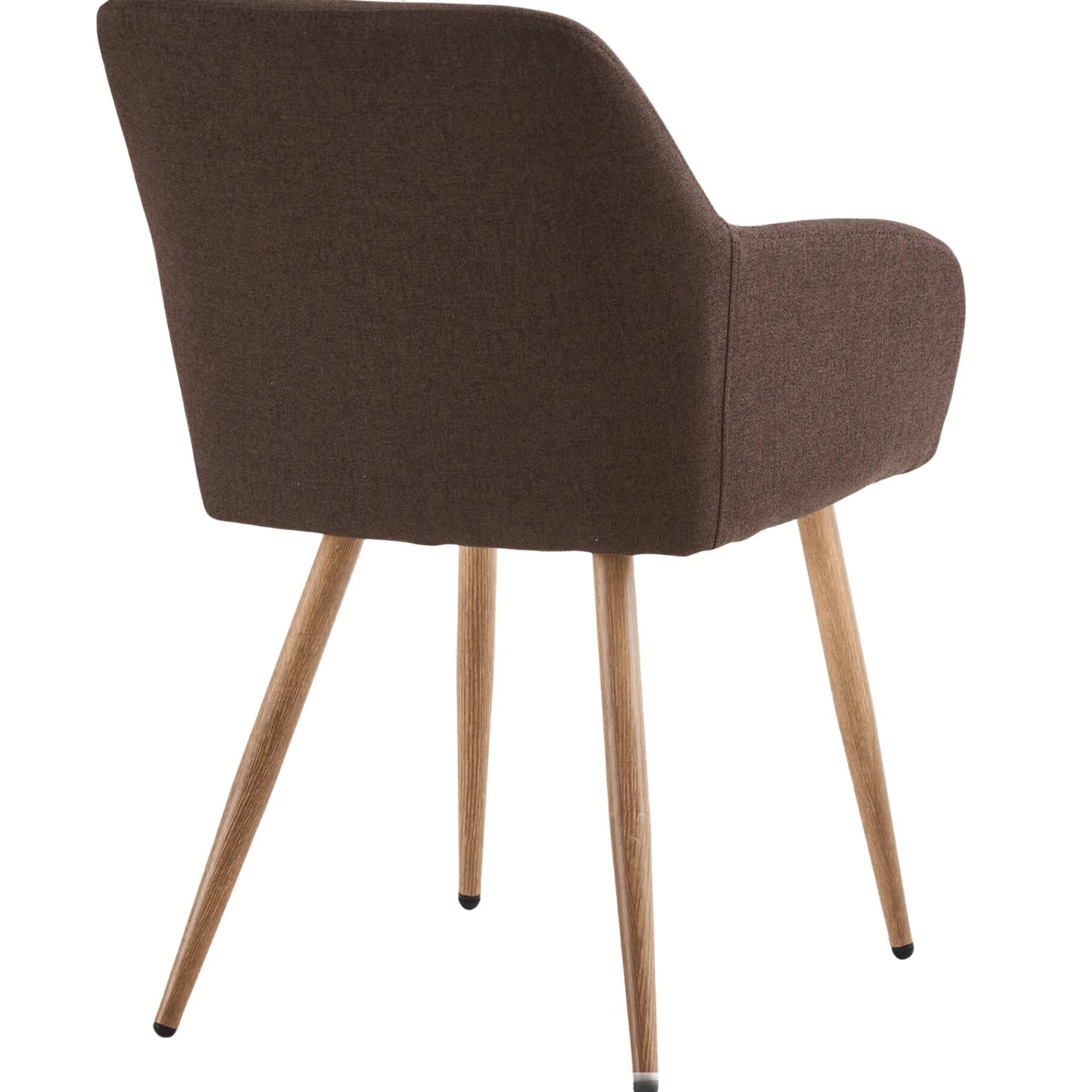 Online Nimara Jenna spisebordstol - brun tekstil med egelook