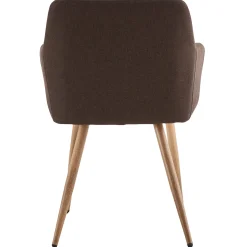 Online Nimara Jenna spisebordstol - brun tekstil med egelook