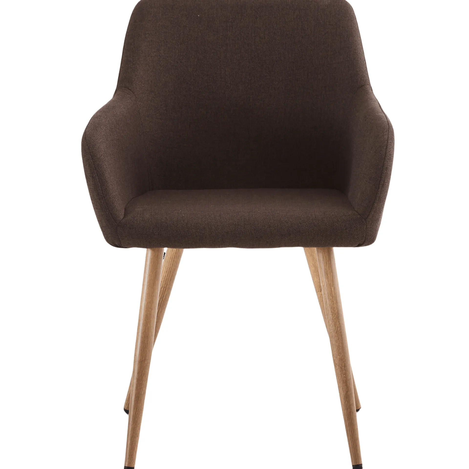 Online Nimara Jenna spisebordstol - brun tekstil med egelook