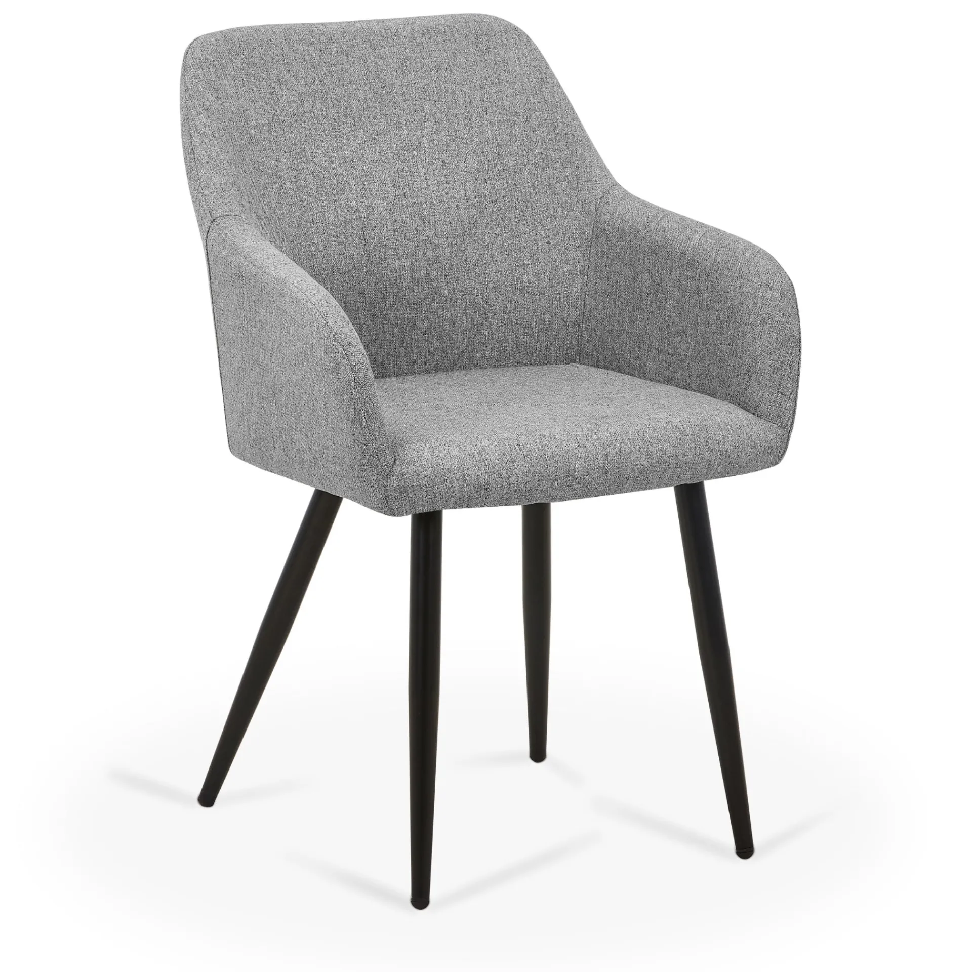 Nimara Jenna spisebordstol - grå tekstil med sorte ben