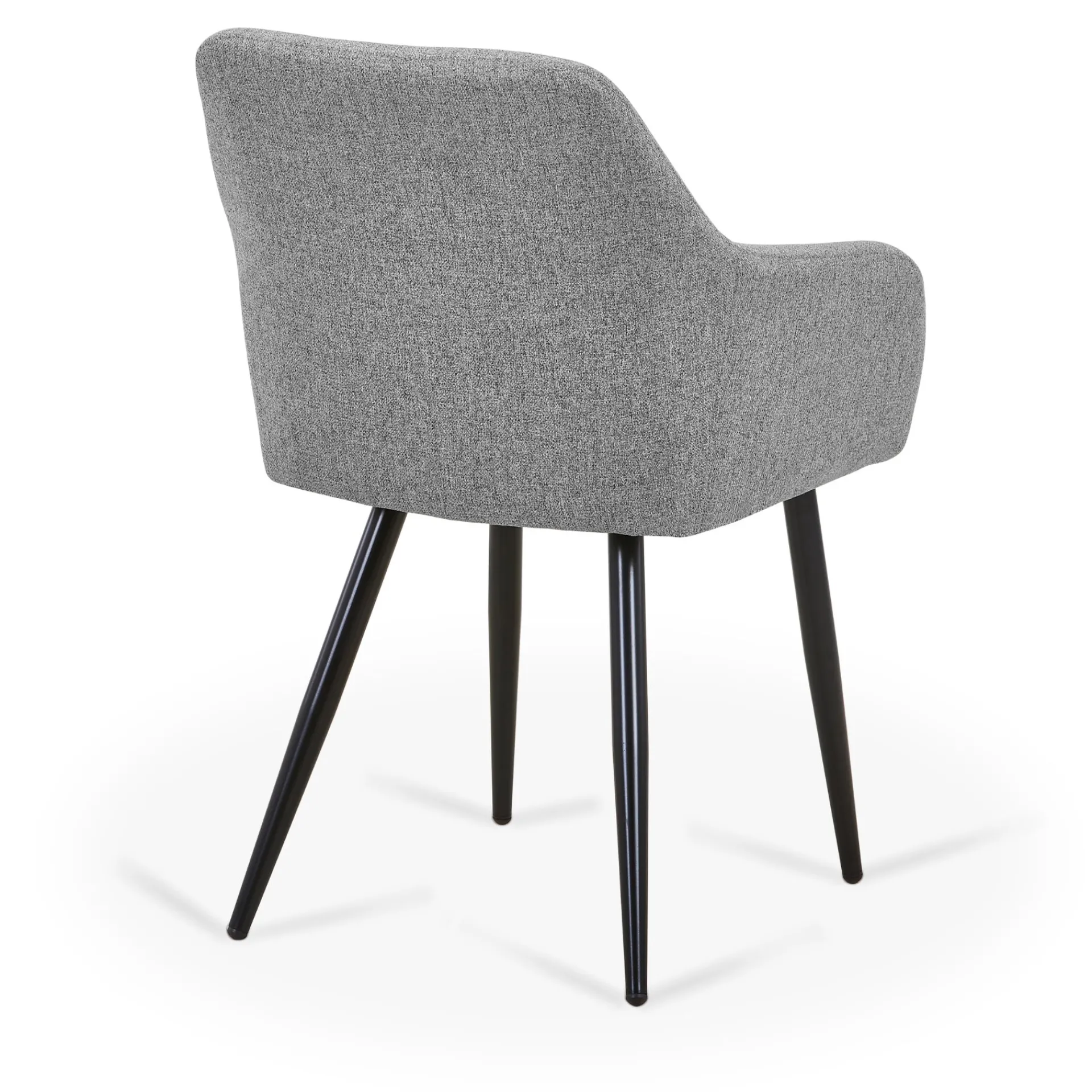 Nimara Jenna spisebordstol - grå tekstil med sorte ben
