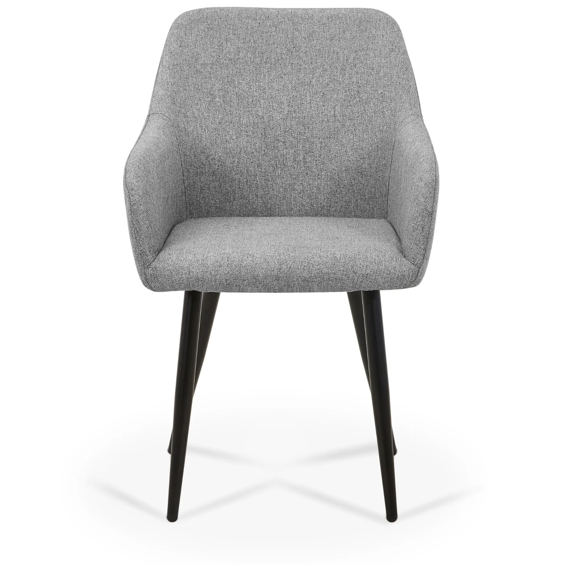 Nimara Jenna spisebordstol - grå tekstil med sorte ben