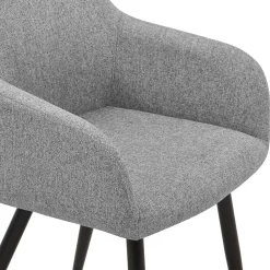 Nimara Jenna spisebordstol - grå tekstil med sorte ben