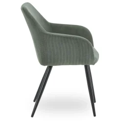 Clearance Nimara Jenna spisebordstol - grøn fløjl med sorte ben