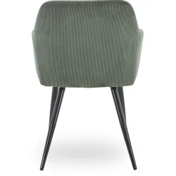 Clearance Nimara Jenna spisebordstol - grøn fløjl med sorte ben
