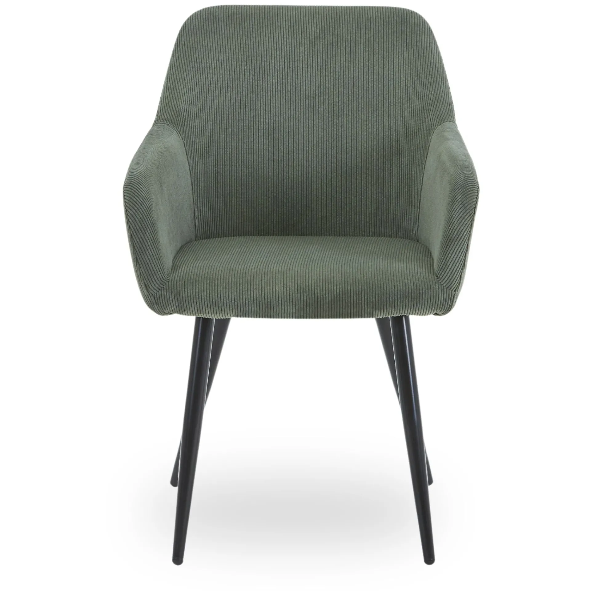 Clearance Nimara Jenna spisebordstol - grøn fløjl med sorte ben