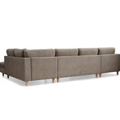 Nimara Jennifer venstrevendt u-sofa i sand med chaiselong - L: 300 x D: 208 x H: 82 cm