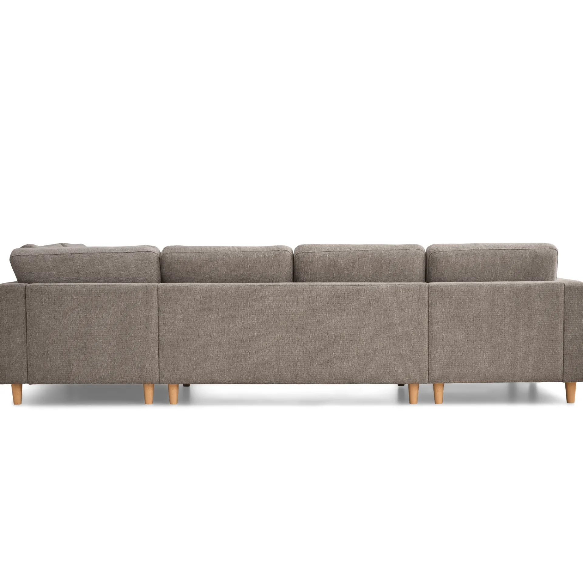 Nimara Jennifer venstrevendt u-sofa i sand med chaiselong - L: 300 x D: 208 x H: 82 cm